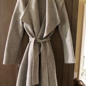 Zara Outerwear Wool Long Midi Wrap Coat Jacket XS